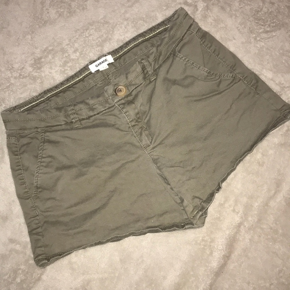 Green khaki shorts